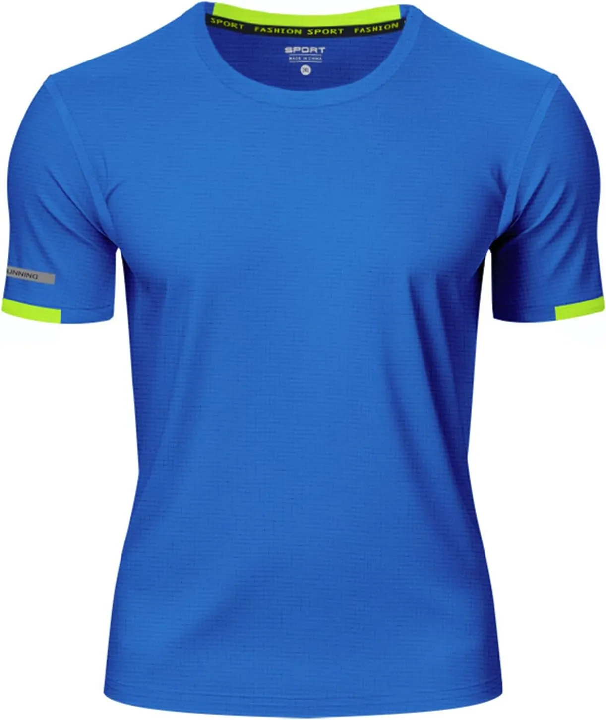 Men's Ice Silk T-Shirt Summer Mesh Short Sleeve Round Neck Solid Color Heavyweight T-Shirt
