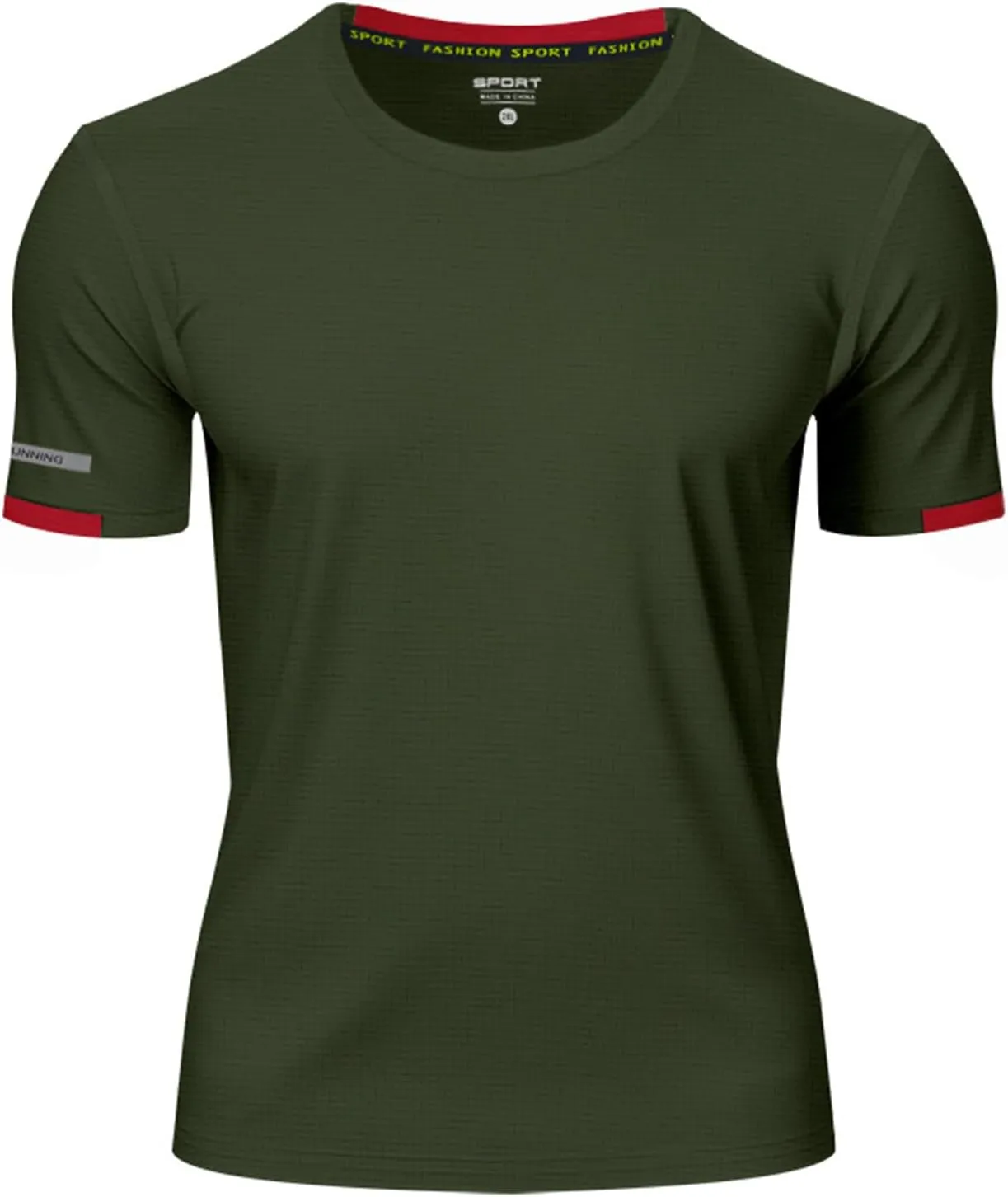Men's Ice Silk T-Shirt Summer Mesh Short Sleeve Round Neck Solid Color Heavyweight T-Shirt