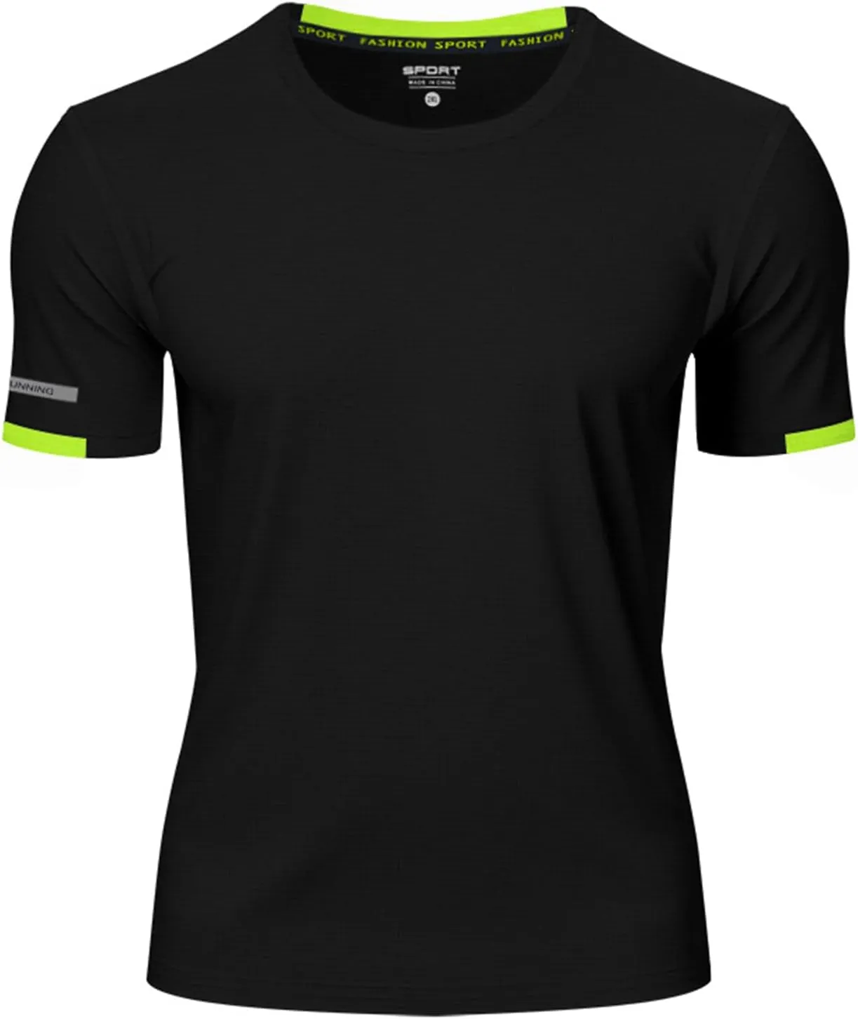 Men's Ice Silk T-Shirt Summer Mesh Short Sleeve Round Neck Solid Color Heavyweight T-Shirt