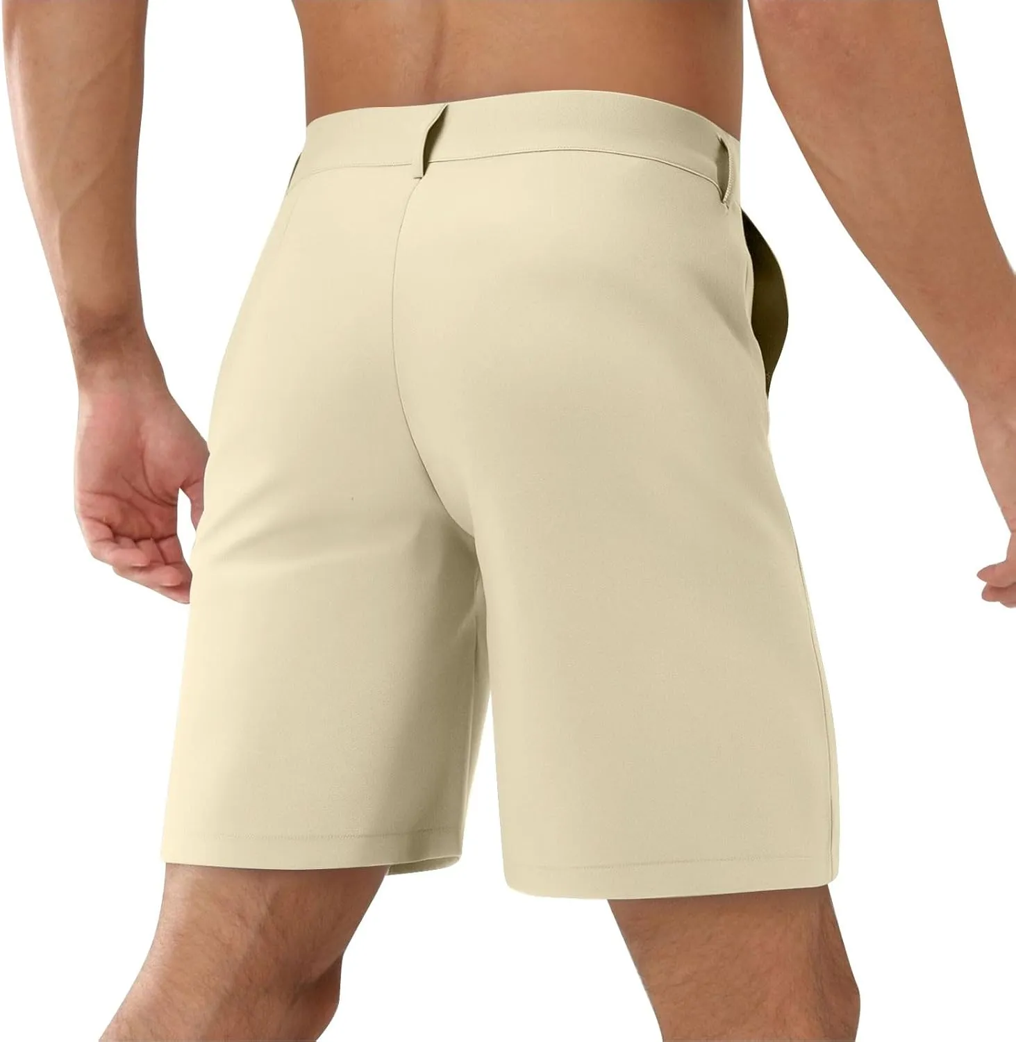 Mens Linen Shorts Elastic Waist Shorts Casual Summer Lightweight Cotton Linen Pants with Pockets