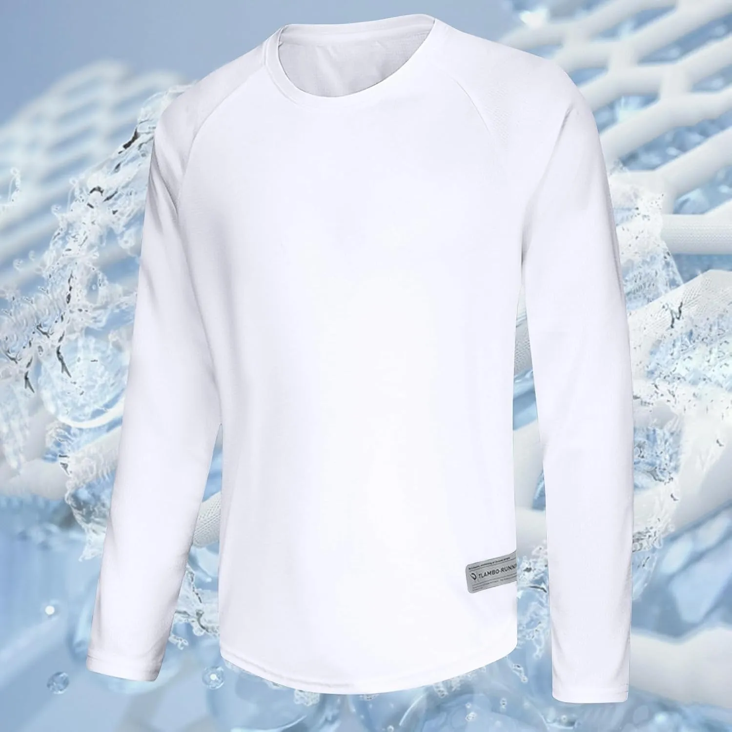 Mens Long Sleeve Tee Shirt Workout Running Shirts Athletic Gym UPF SPF UV Sun Protection Quick Dry Lightweight Shirts