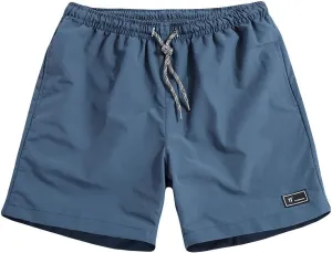 Mens Quick Dry Activewear Workout Shorts Summer Beach Fashion Casual Solid Shorts Elastic Waist Drawstring Pants