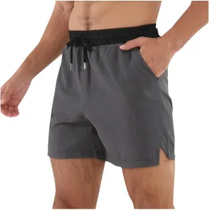 Men's Quick Dry Mesh Shorts with Pockets Running Gym Breathable Lightweight Shorts Elastic Waist Shorts Beach Trunks