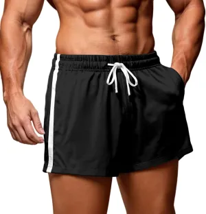 Mens Quick Dry Shorts 5 Inch Lightweight Drawstring Waist Athletic Short Casual Summer Beach Workout Running Shorts