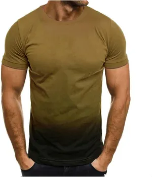 Mens Shirts Crewneck Short Sleeve Summer Beach Shirt Causal Stylish Gradient Color Graphic Tee Shirts Fashion Clothes