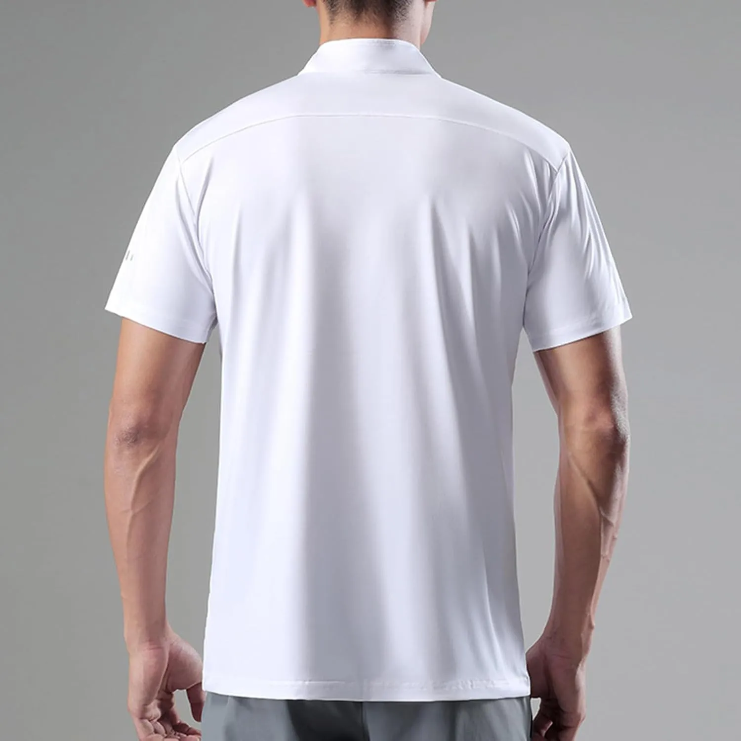 Men's Short Sleeve Sun Shirts UPF 50  Tees 1/4 Zip Outdoor Fishing Running T-Shirts Quick Dry Athletic Workout Shirt