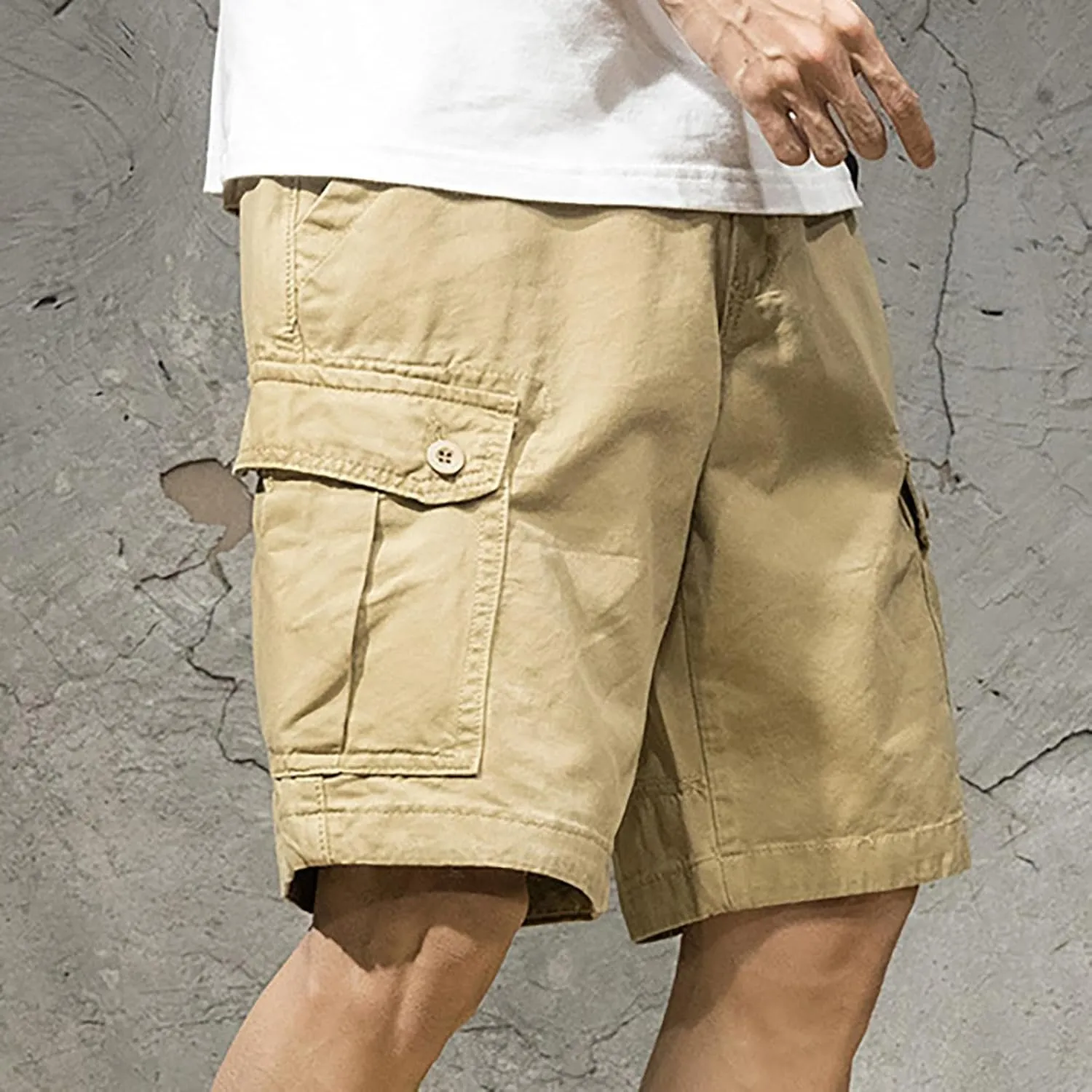 Mens Shorts Outdoor Elastic Waist 2025 Casual Hiking Shorts Fishing Big and Tall Travel Summer Athletic Short Pants