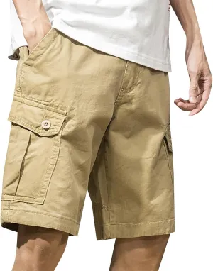 Mens Shorts Outdoor Elastic Waist 2025 Casual Hiking Shorts Fishing Big and Tall Travel Summer Athletic Short Pants