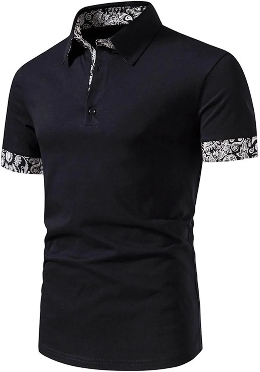 Men's Solid Color Short Sleeved Shirt Casual Slim Button Down Shirt Business Lapel Comfy Tee Tops Cool T Shirts