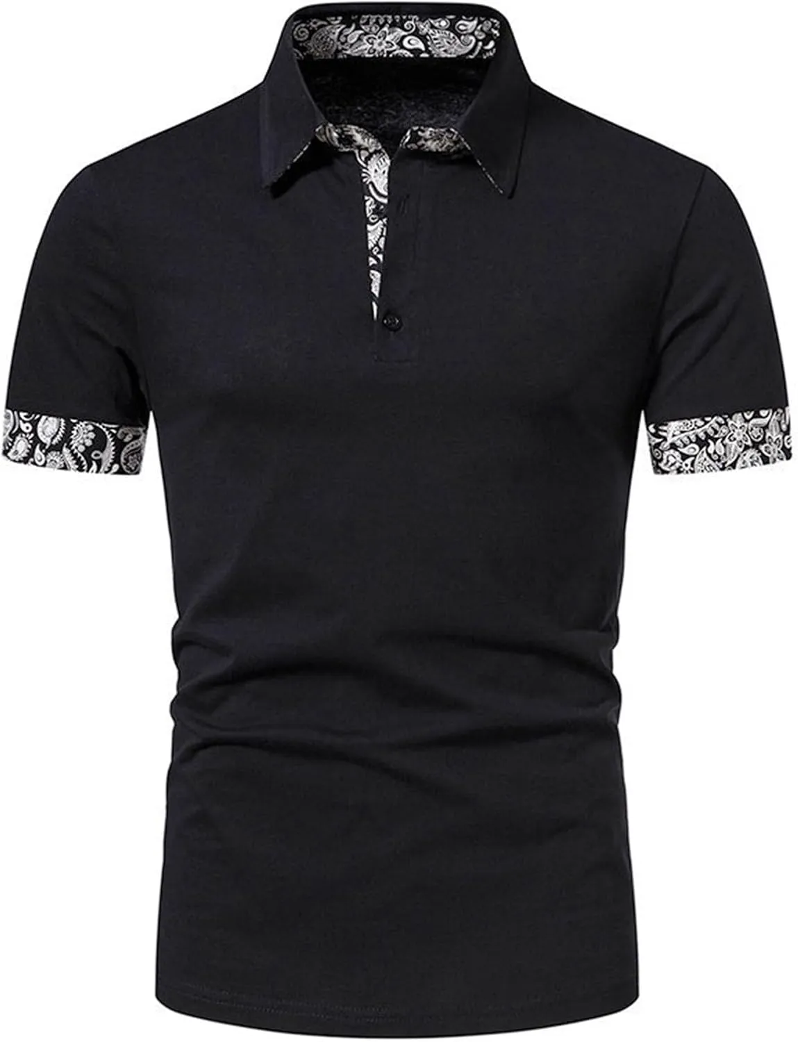 Men's Solid Color Short Sleeved Shirt Casual Slim Button Down Shirt Business Lapel Comfy Tee Tops Cool T Shirts