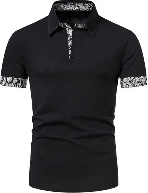 Men's Solid Color Short Sleeved Shirt Casual Slim Button Down Shirt Business Lapel Comfy Tee Tops Cool T Shirts