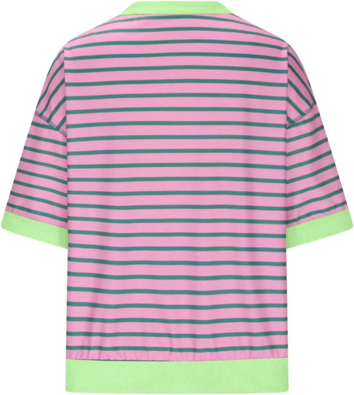 Oversized Tshirts for Women Casual Half Sleeve Summer Tops Workout Striped Shirt Loose Fit Crewneck Sweatshirt