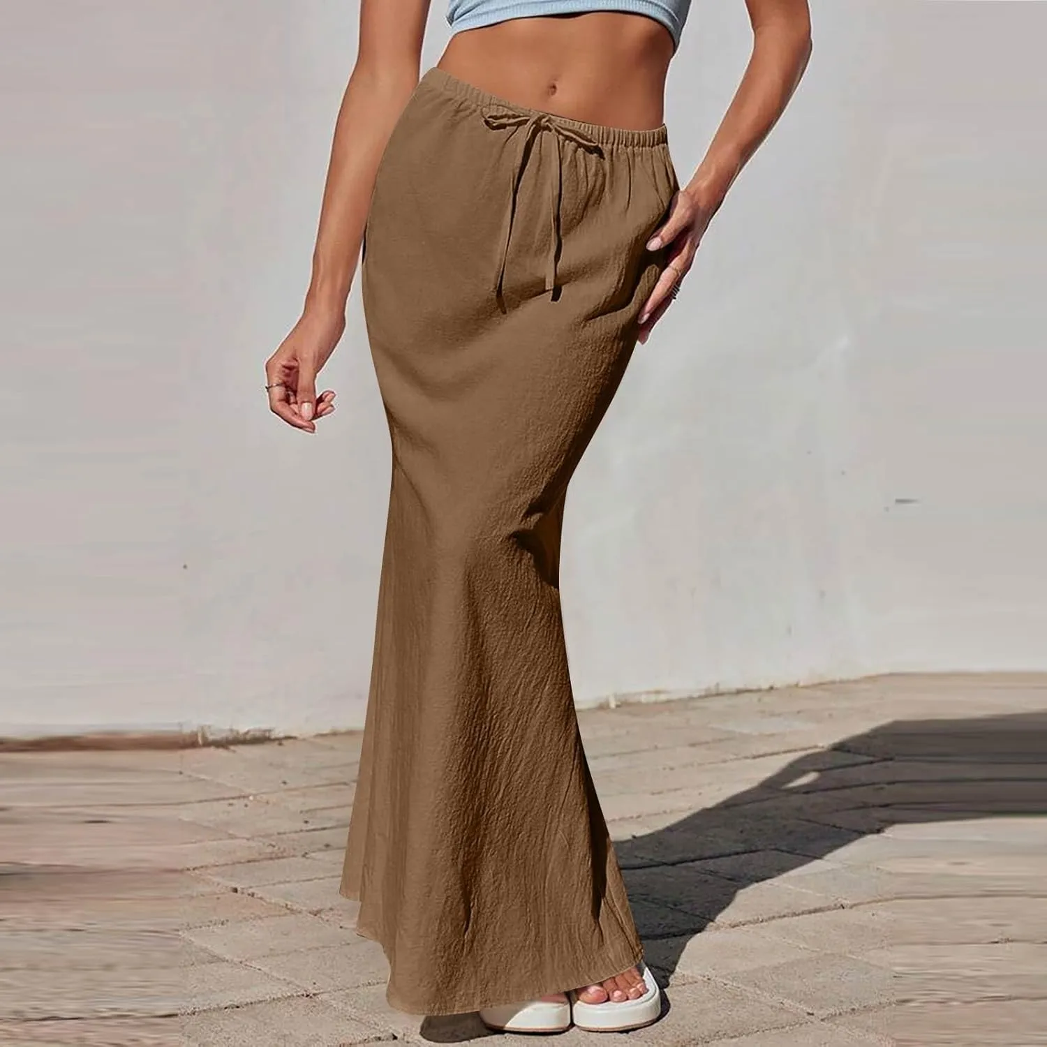 Partys Flowy Long Skirts Ladies Summer Loose Fitting Teen Girls Floral