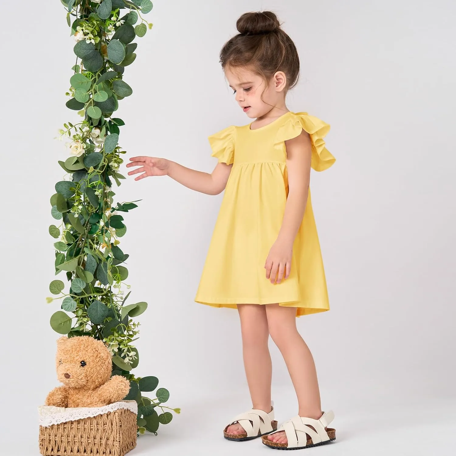 pureborn Toddler Girls Sleeveless Summer Dresses 1-8 Years