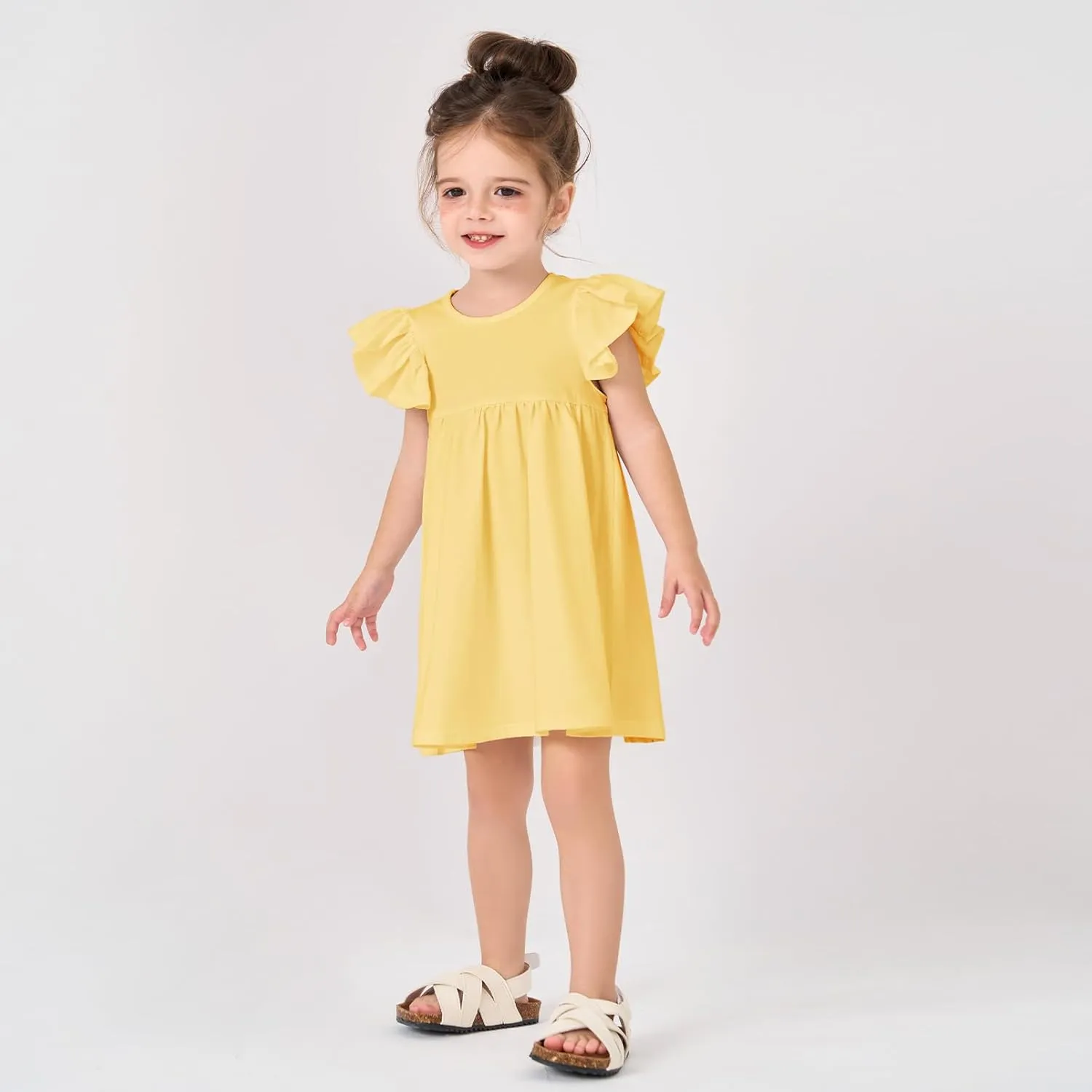 pureborn Toddler Girls Sleeveless Summer Dresses 1-8 Years