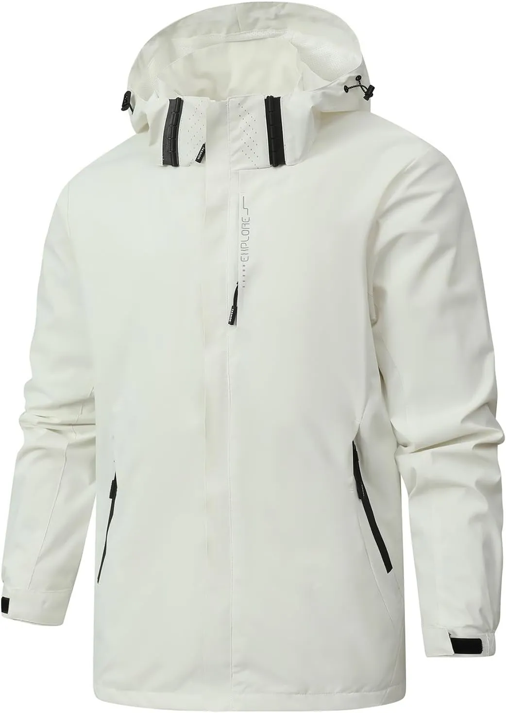 Rain Jacket for Men Lightweight Jackets Hooded Mountain Softshell Windbreaker Windproof Waterproof Hiking Raincoat