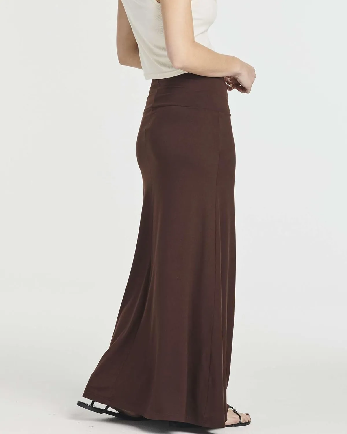 Real Essentials 3 Pack: Women's Ultra-Soft Flowy Maxi High Waisted Long Skirts (Available in Plus Size)