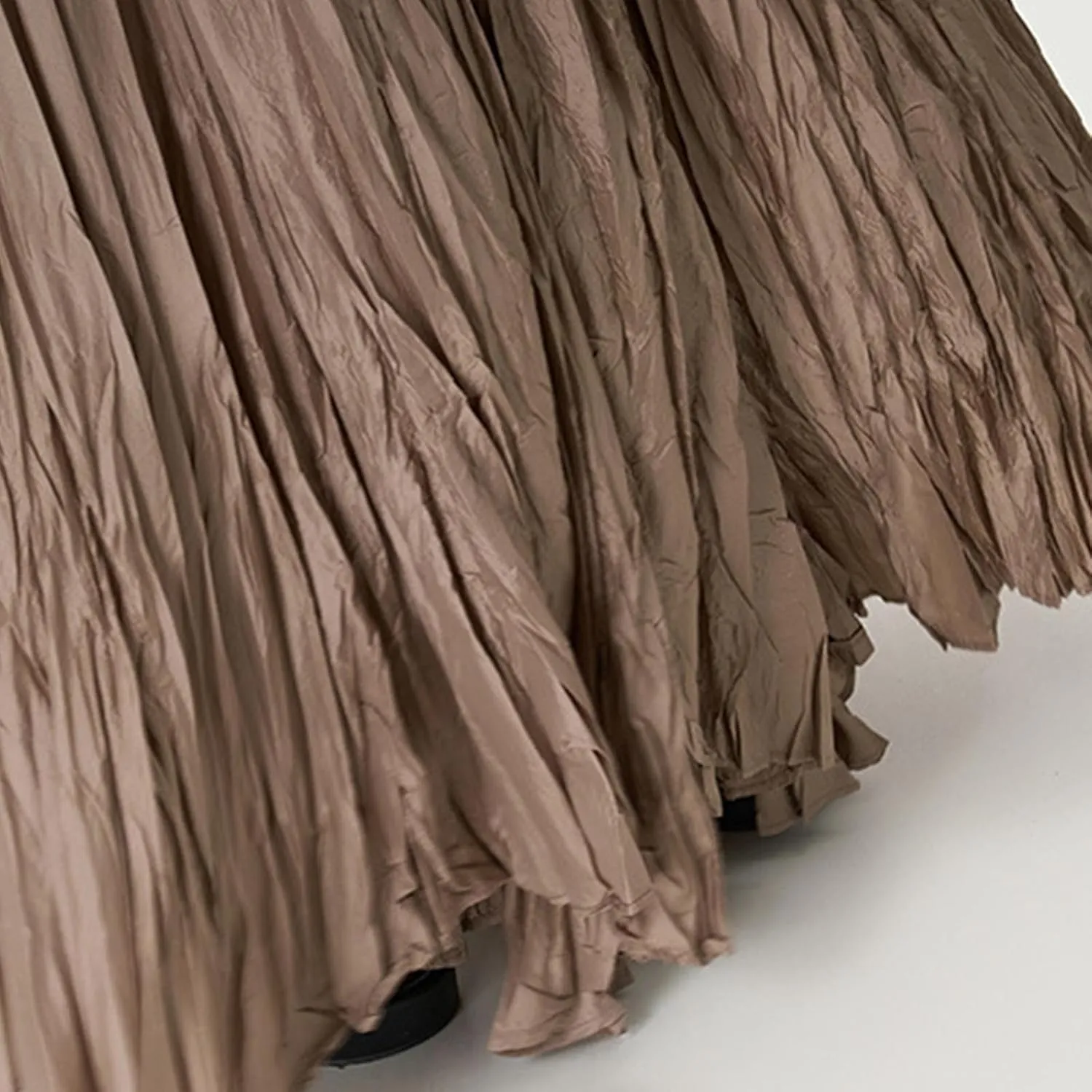 Skirts for Women Trendy Summer Pleated Wrinkle Boho Elastic High Waist Flowy Swing Maxi Long Skirt Holiday Outfit