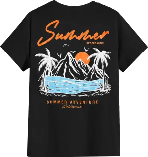SOLY HUX Men's Graphic Tee Tops Vintage Letter Print Short Sleeve Crewneck Casual Summer T Shirts