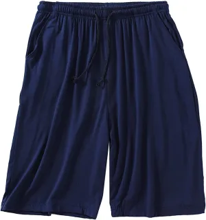 Sport Mens Shorts Baggy Elastic Waist Athletic Short Pants Comfy Gym Quick Dry Lightweight Lounge Clothing Casual Plus Size Beach Summer Loose Fit Stretchy Running for Men Workout Navy