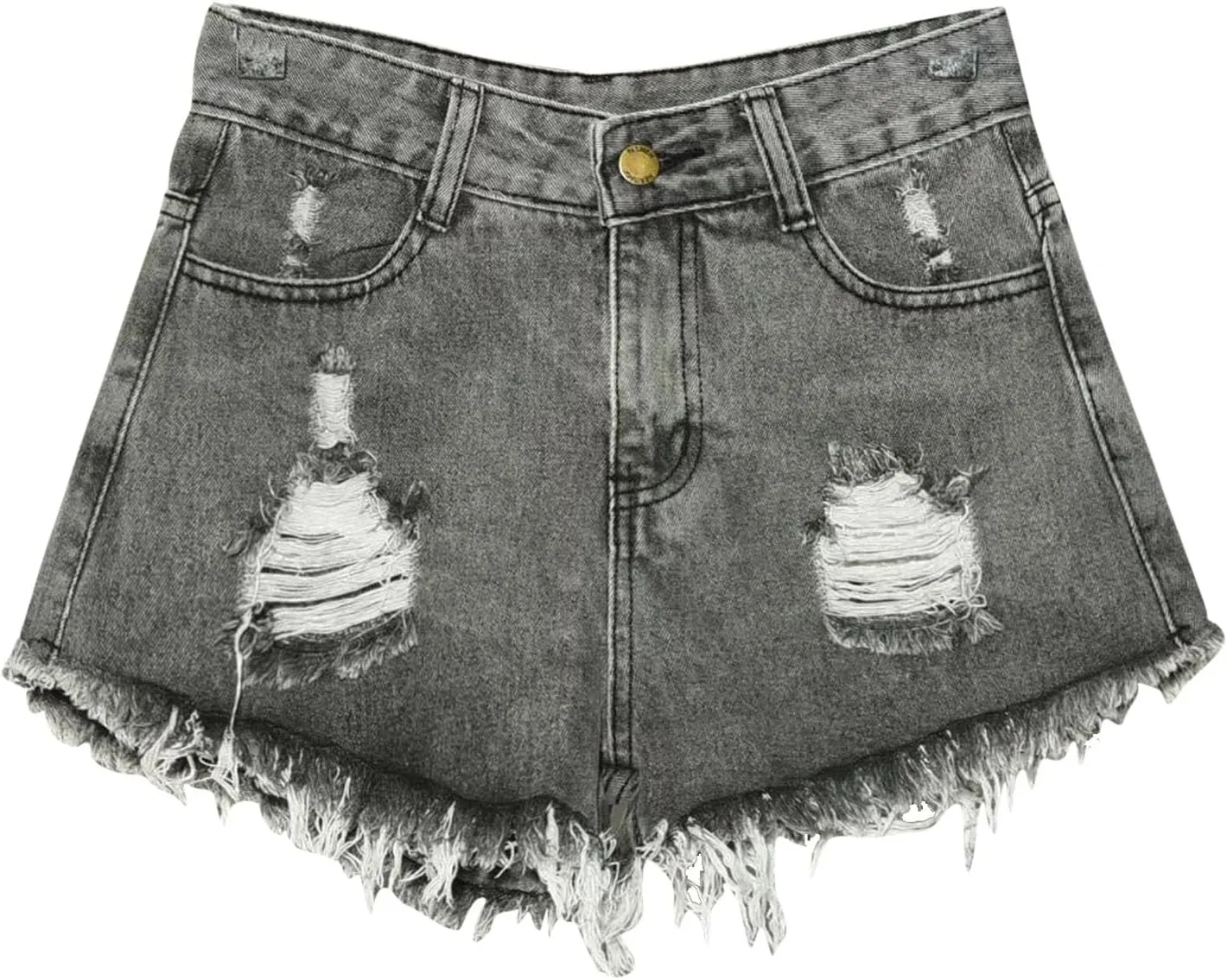Summer Jeans Shorts for Women, Teen Girls Y2K Preppy Clothes Plus Size Raw Hem Ripped Denim Shorts Going Out Shorts