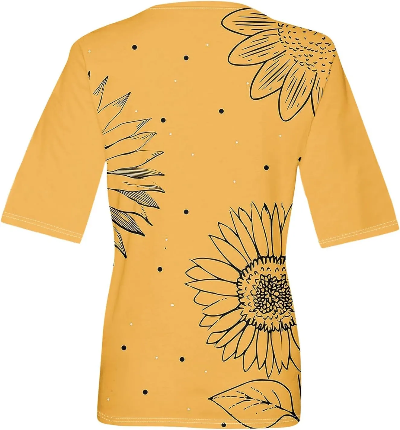 Summer Tops for Women 2024 Elbow Length V-Neck T Shirts Dressy Casual Half Sleeve Fit Basic Tee Tunic Tops Blouse