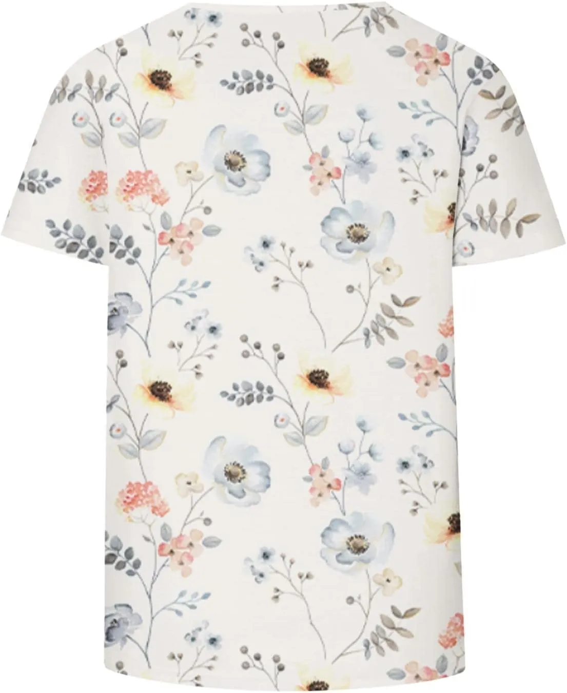 Summer Tops for Women 2025 Casual T-Shirts Shirts Graphic Tee Short Sleeve Top Floral Print Loose Top