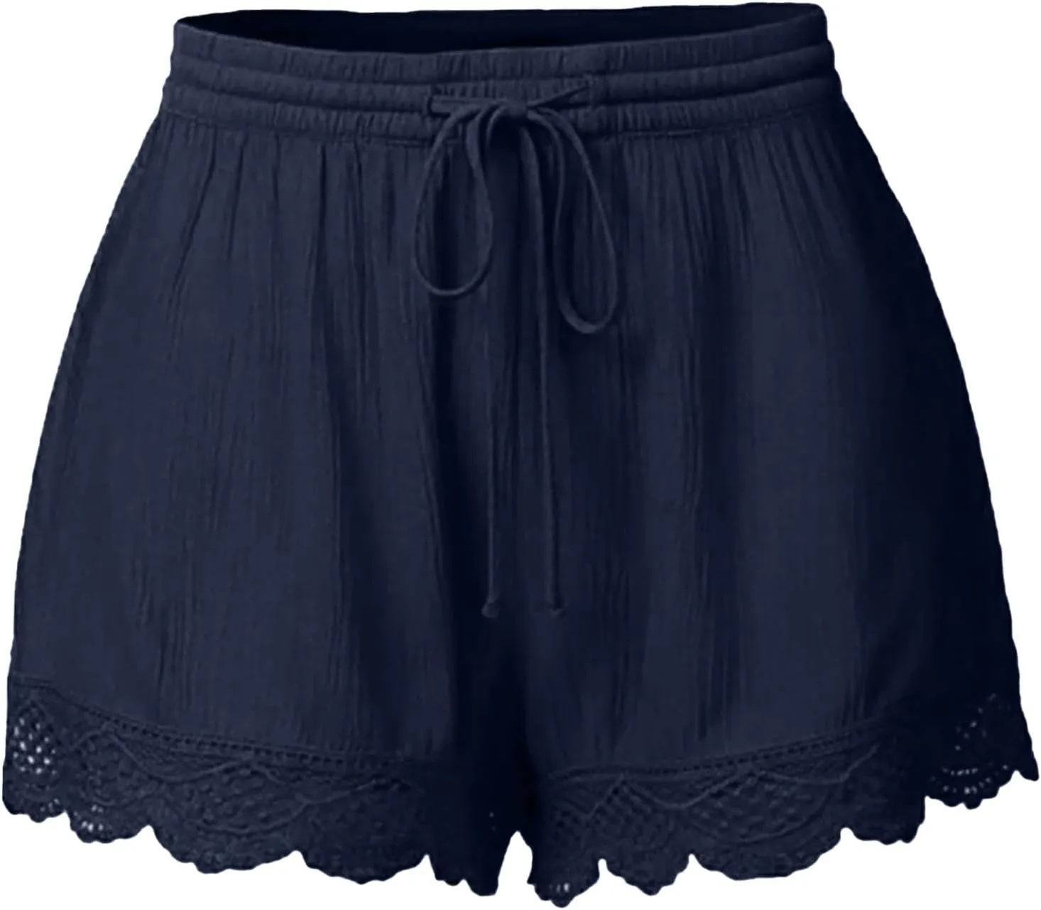 TANGNADE Shorts for Women Trendy High Elastic Waisted Drawstring Beach Shorts 2024 Summer Flowy Wide Leg Shorts