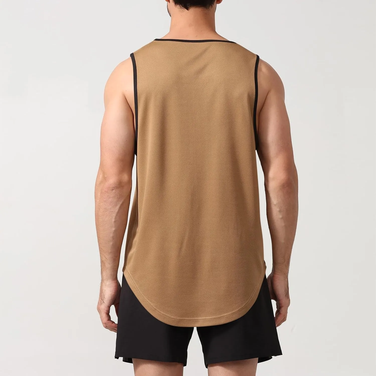 Uillui Mens Fitness Training Tee Quick Dry Loose Lightweight Athletic Tank Tops Gym Workout Shirts Active Sleeveless T-Shirt