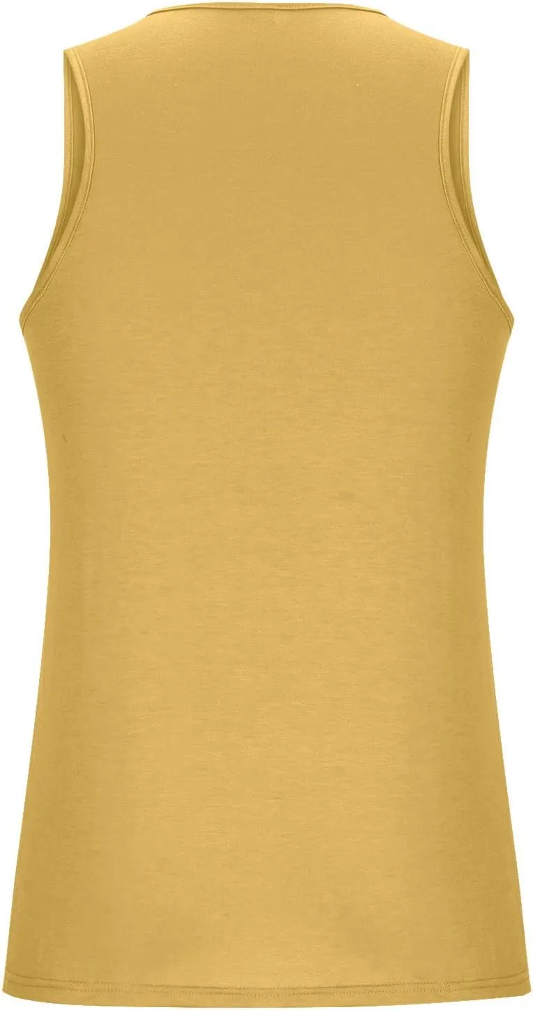 Uillui Mens Graphic Tank Tops Loose Fit Sleeveless Workout Gym Muscle Shirts Graphic T-Shirts Beach Hawaiian Palm Tree Shirt