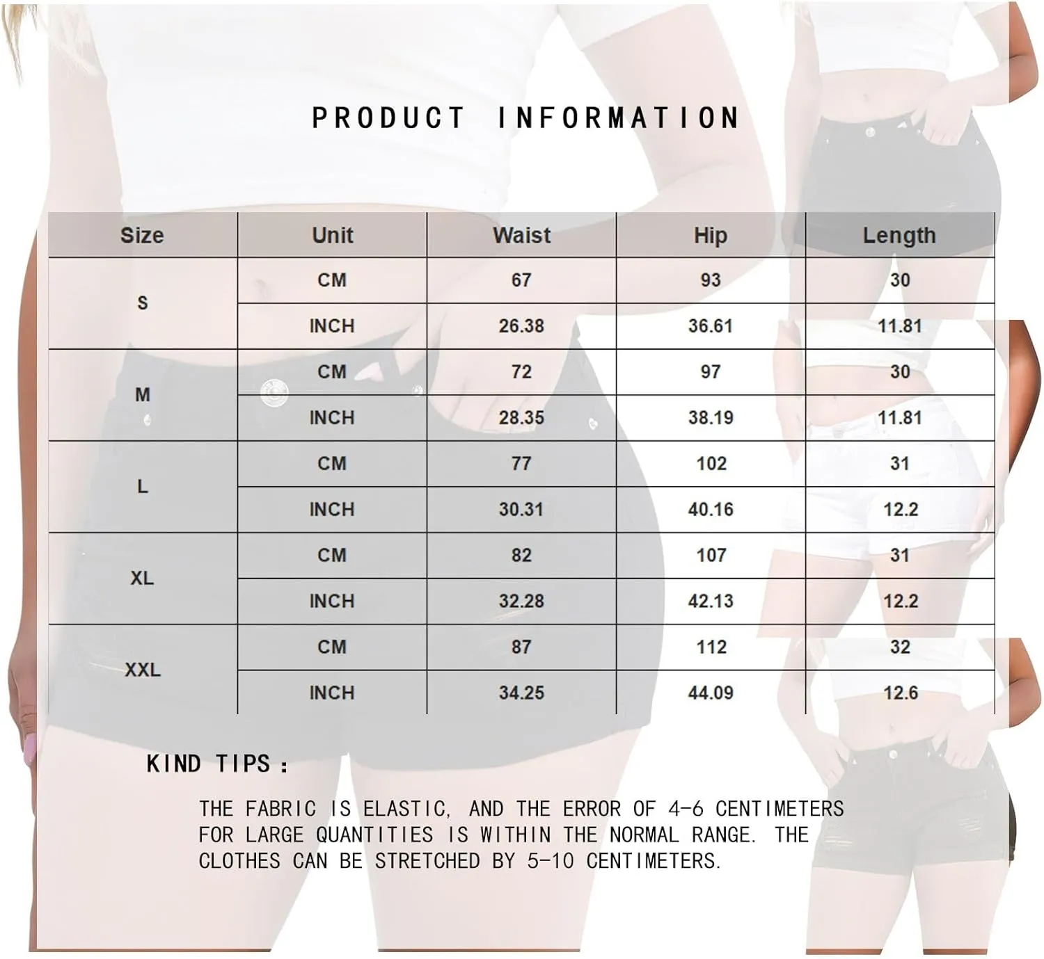 Women's 2024 Casual Summer Denim Shorts Sexy High Waist Denim Shorts Stretchy Ripped Jean Shorts Y2K Streetwear