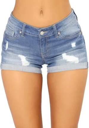 Women's 2024 Casual Summer Denim Shorts Sexy High Waist Denim Shorts Stretchy Ripped Jean Shorts Y2K Streetwear