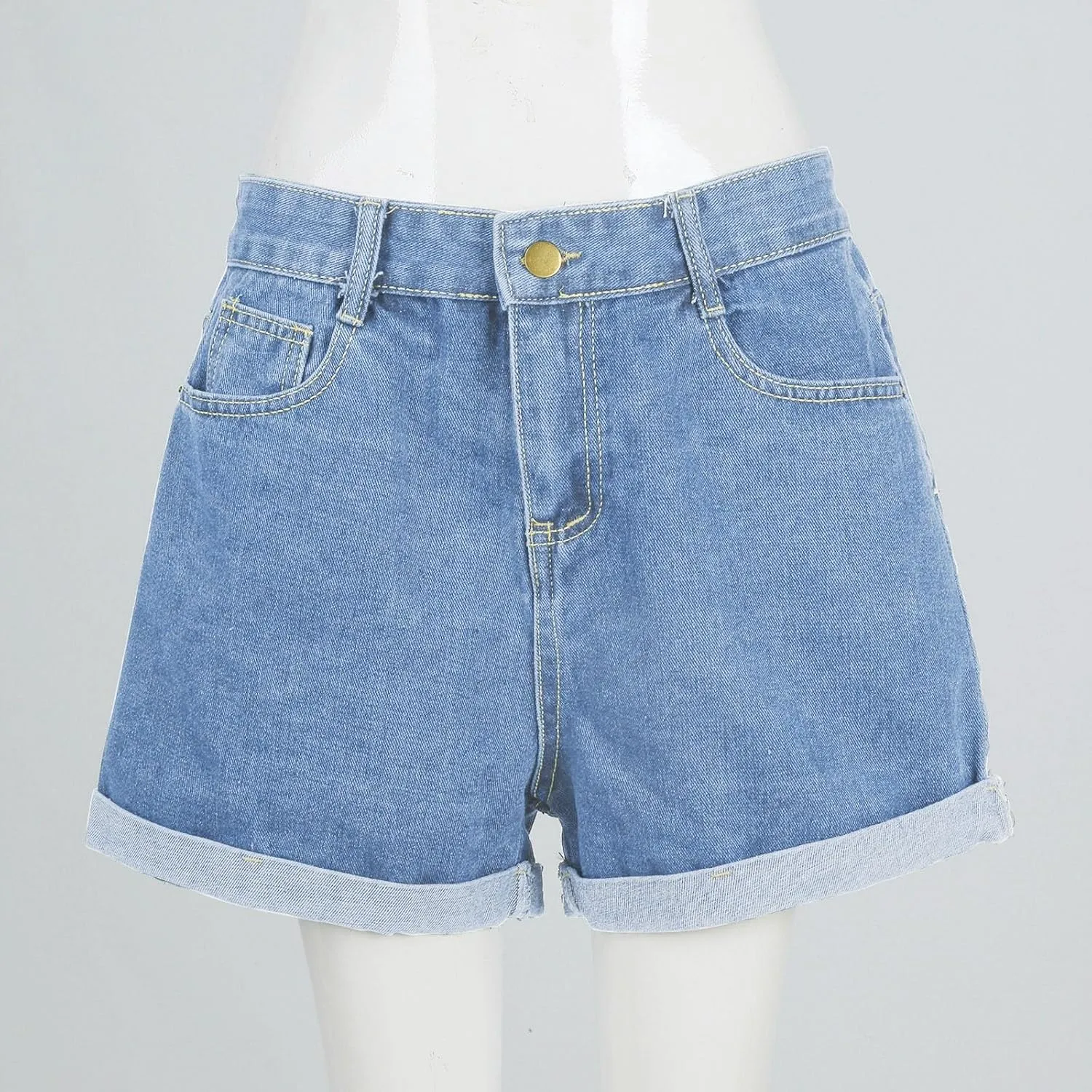 Women's 2024 Casual Summer Denim Shorts Sexy High Waist Denim Shorts Stretchy Ripped Jean Shorts Y2K Streetwear