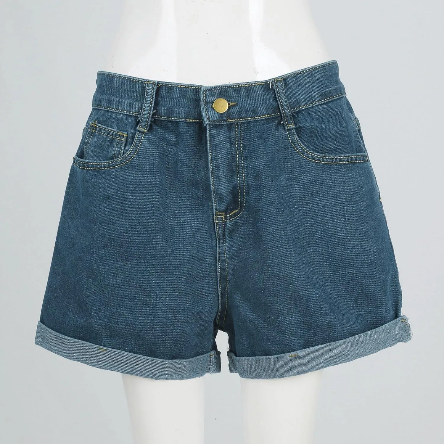 Women's 2024 Casual Summer Denim Shorts Sexy High Waist Denim Shorts Stretchy Ripped Jean Shorts Y2K Streetwear