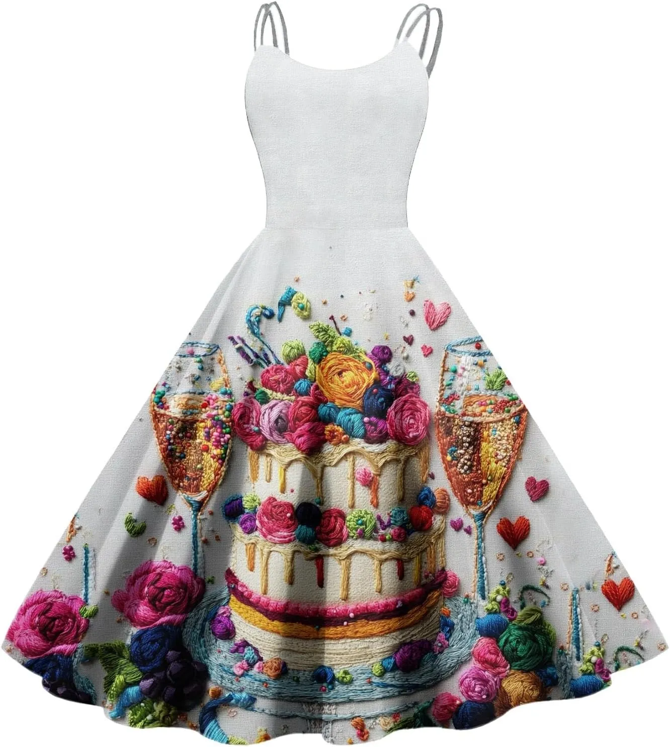 Women's Casual Fashion Print Sexy Off Shoulder Punk Retro Dress Retro Dress Dress