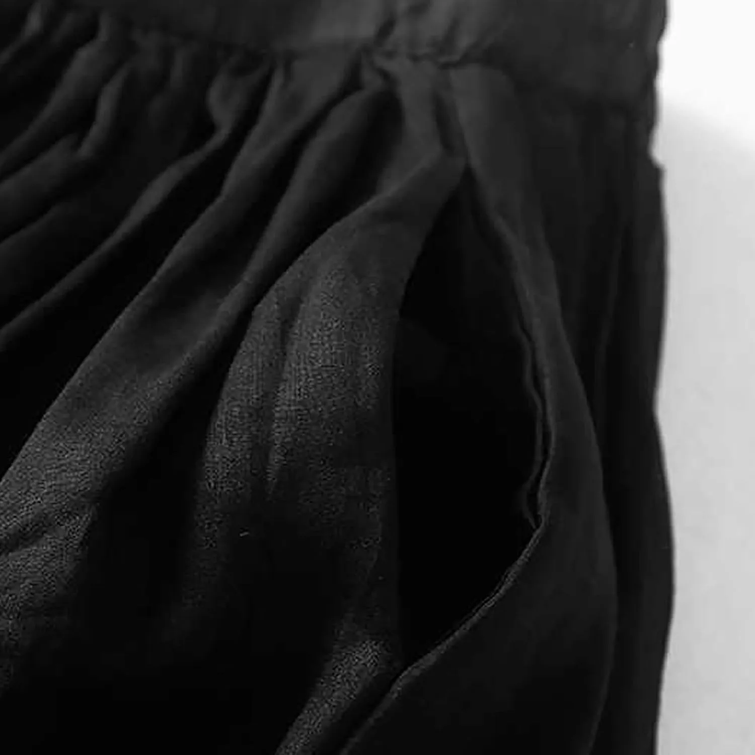 Women's Cotton Linen Skirts Summer Lightweight Casual Lace-Up Waist Long Skirt Beach Vacation Flowy Boho Skirts
