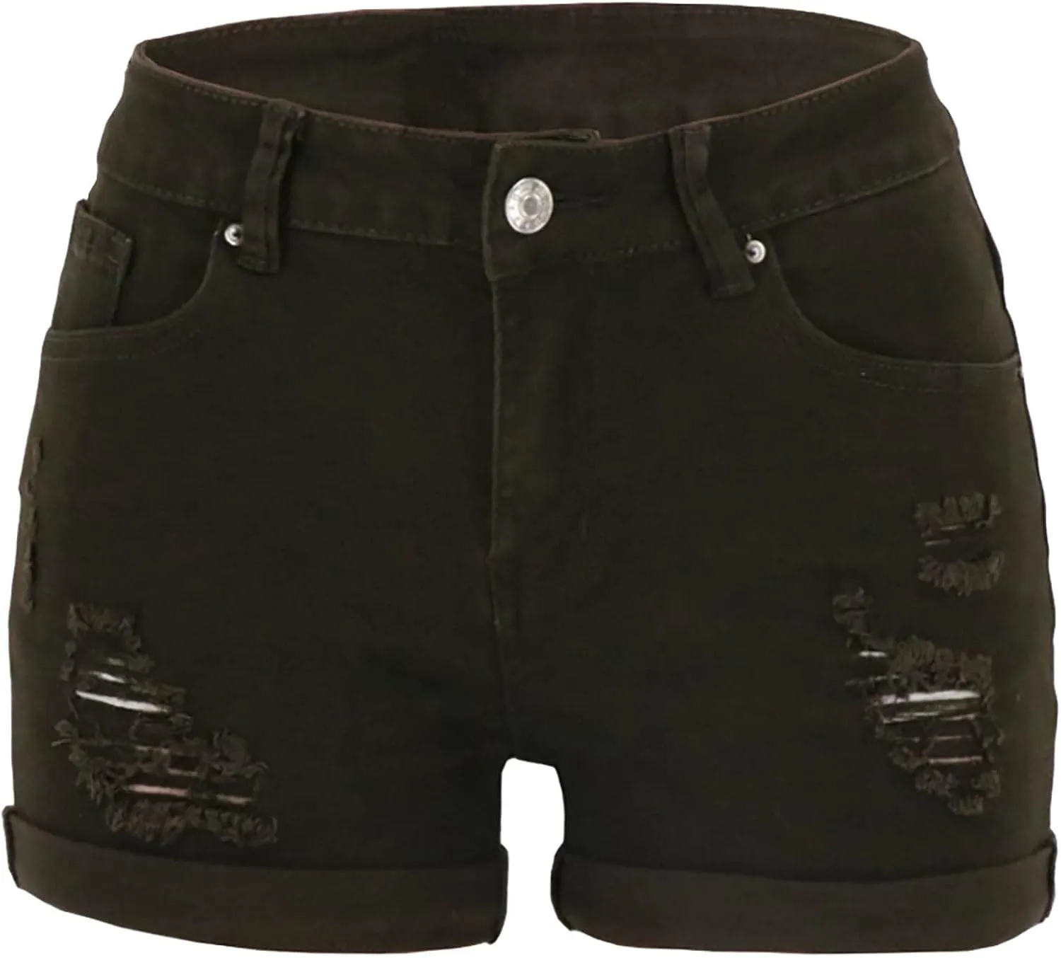 Womens Low Rise Jean Shorts Sexy Ripped Stretchy Mini Denim Shorts Casual Trendy Butt Lifting Summer Denim Shorts