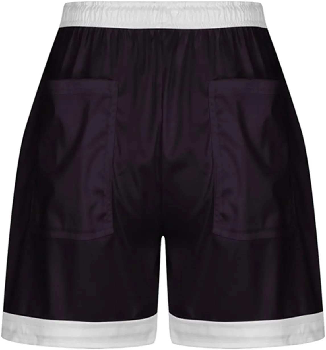 Women's Summer Casual Shorts Elastic Drawstring High Waist Straight Leg Lounge Shorts with Pockets Beach Outfits