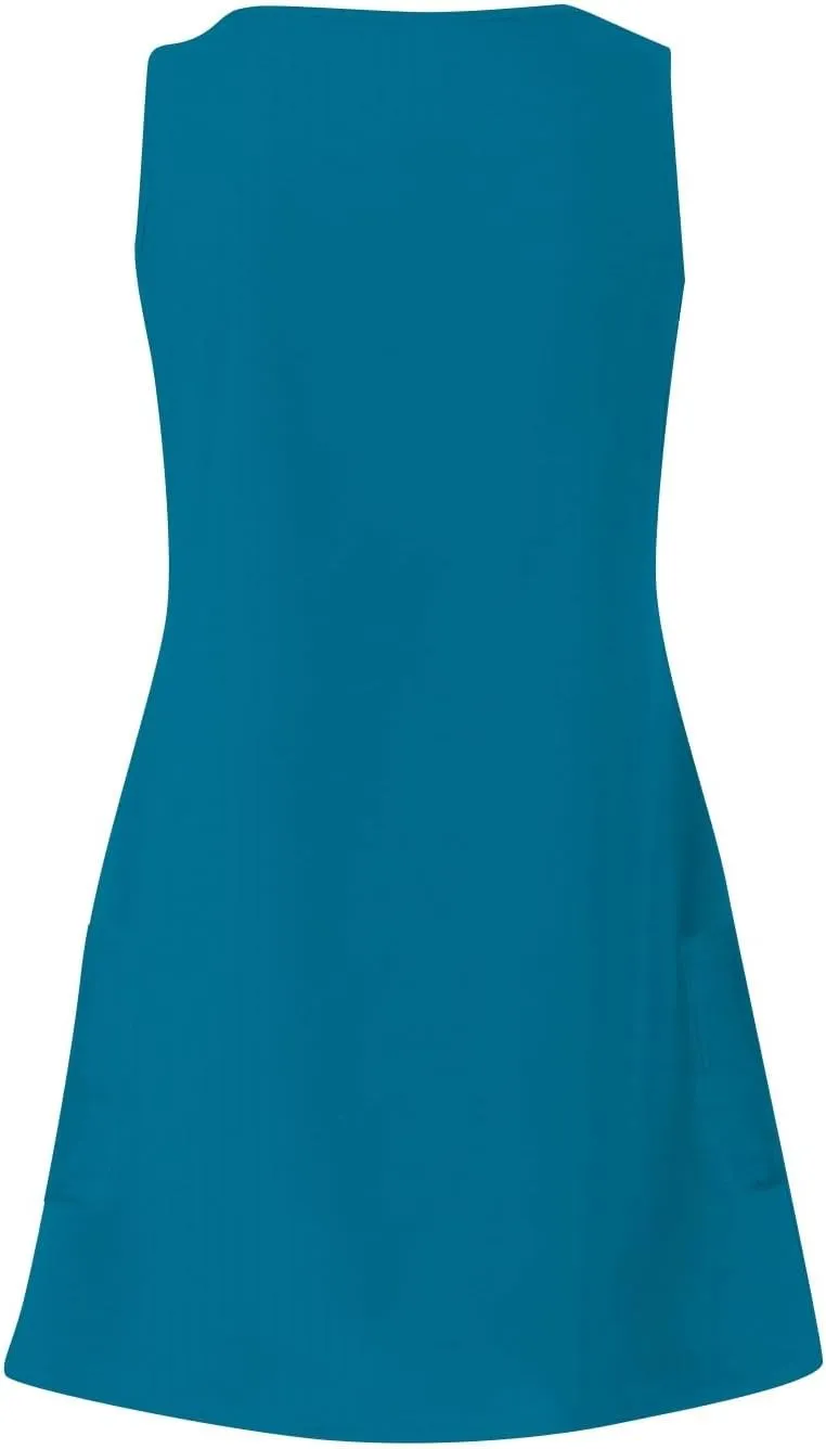 Women's Tops V-Neck Sleeveless Summer Dresses for Women UK with Pocket Casual Sundress for Casual Dresses