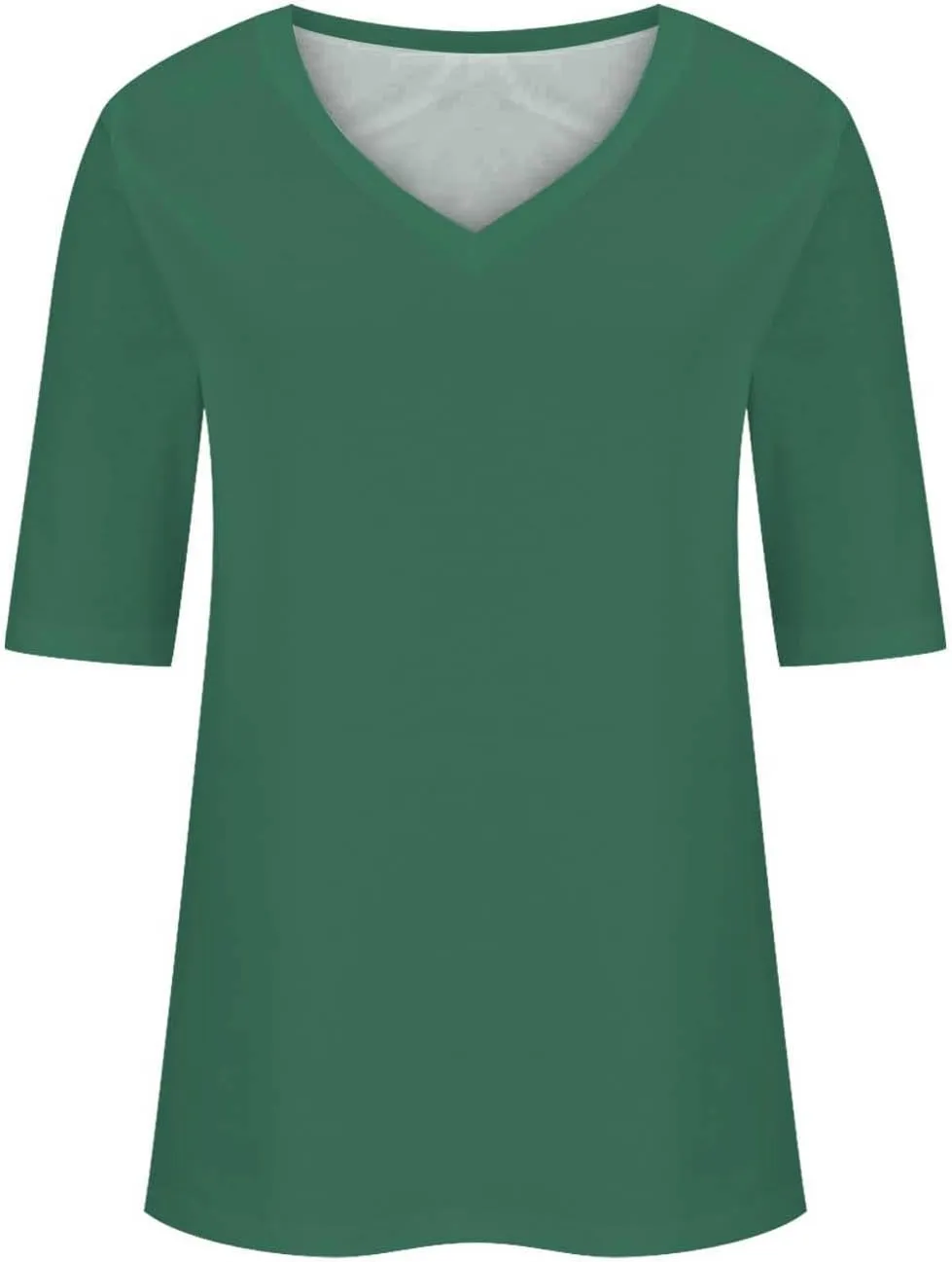 Women's V Neck T Shirts Half Sleeve Tops Casual Solid Summer Tees 2025 Spring Soft Comfy Cute Clothes T-Shirts