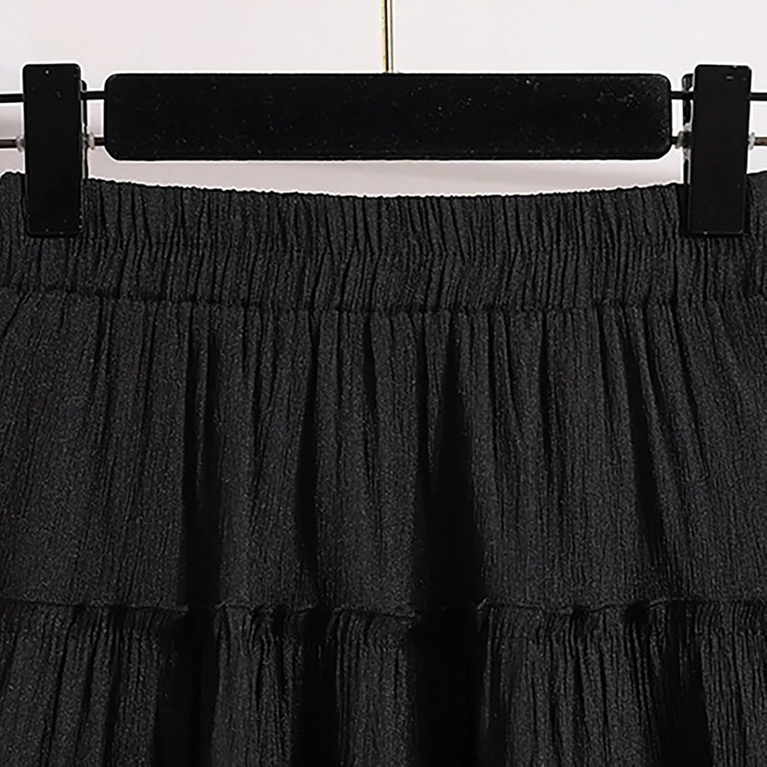 XOWRTE Womens Summer Boho Maxi Skirts Smocked High Wasited Flowy Tiered Ruffle A Line Long Beach Skirt Skirt