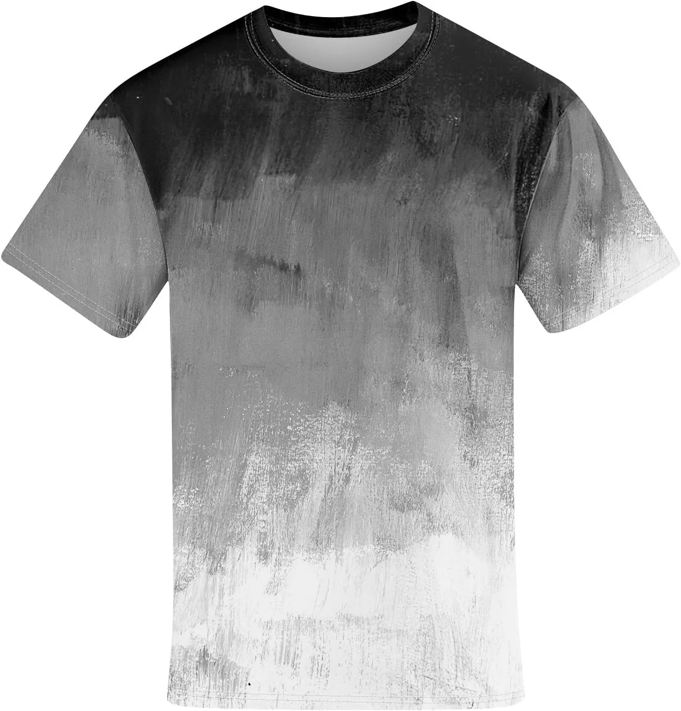 Ymosrh Men's Summer T Shirts Gradient Color Short Sleeve Crew Neck Soft Tee Shirts Beach Tops Casual Tees, S-5XL