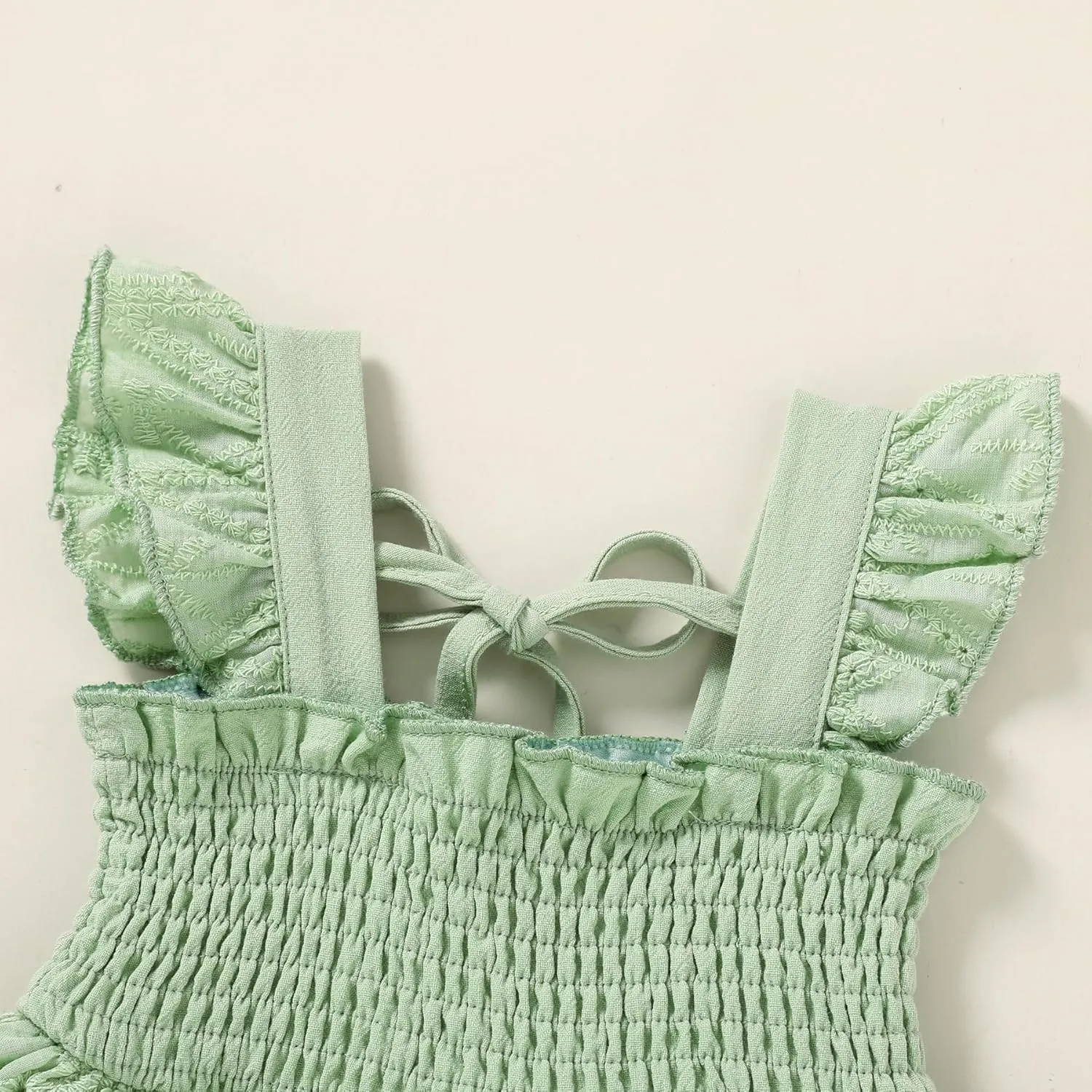 YOUNGER TREE Toddler Dress Baby Girls Cotton Ruffle Sleeveless Summer Dresses Kids Boho Beach Casual Sundress