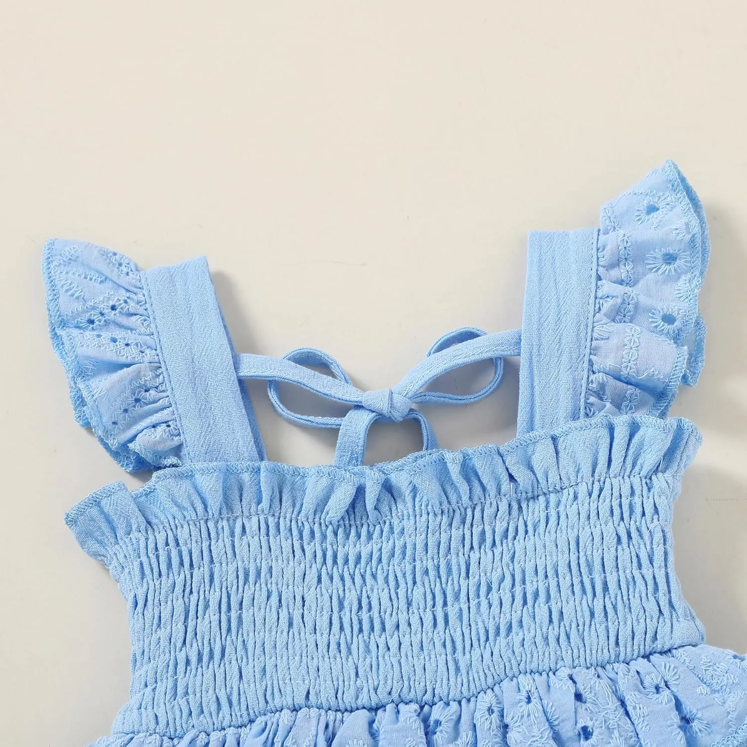 YOUNGER TREE Toddler Dress Baby Girls Cotton Ruffle Sleeveless Summer Dresses Kids Boho Beach Casual Sundress