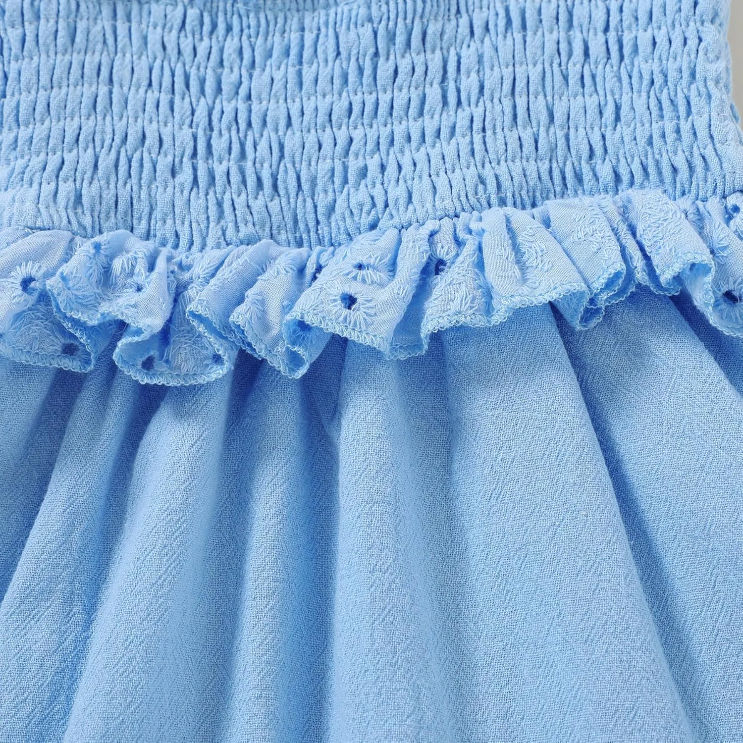 YOUNGER TREE Toddler Dress Baby Girls Cotton Ruffle Sleeveless Summer Dresses Kids Boho Beach Casual Sundress
