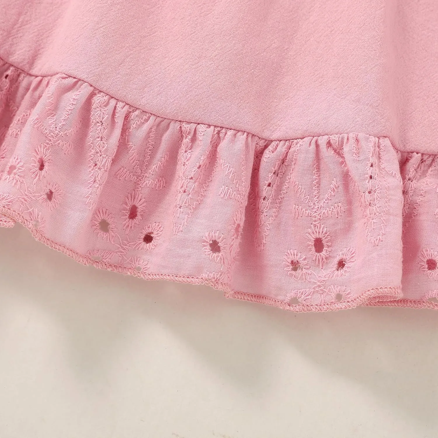 YOUNGER TREE Toddler Dress Baby Girls Cotton Ruffle Sleeveless Summer Dresses Kids Boho Beach Casual Sundress