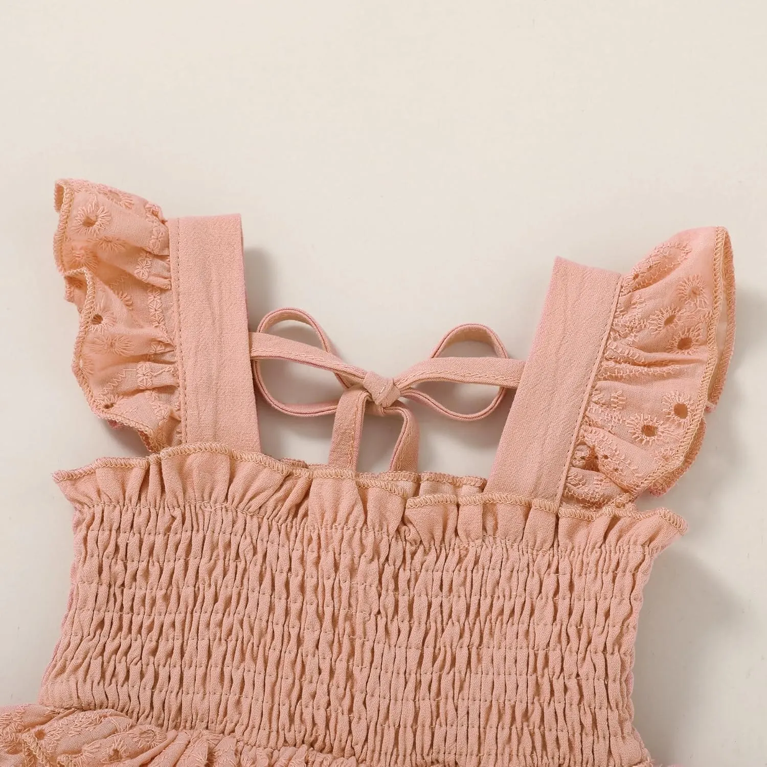 YOUNGER TREE Toddler Dress Baby Girls Cotton Ruffle Sleeveless Summer Dresses Kids Boho Beach Casual Sundress